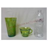 Indiana Carnival Glass Harvest Grape Tumbler & Cup