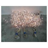 Blue & White Christmas Lights w Extension Cords