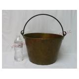 Vintage Brass Handled Bucket ~ 12" Rim