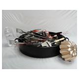 Savory Roasting Pan FULL of Kitchen Utensils