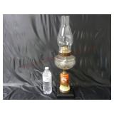 Antique Banquet Oil Lamp ~ 21" tall w Globe
