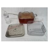 Red Copper Square Pan Set by Bulbhead