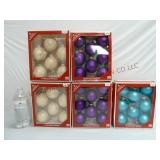 Holiday Time Glass Ornaments ~ 5 Boxes