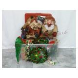 Tote w Lid FULL of Christmas Holiday Decor