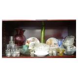 Shelf FULL of Glass & Porcelain ~ Everything Shown
