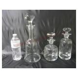 Liquor Decanters w Stoppers ~ Lot of 3