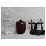 Occupied Japan Laquerware Tobacco Set & Pipes