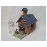 Hand Made School House Diorama ~ 13" Tall