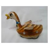 Vintage 1960s Tin Litho Friction Duck / Goose Toy