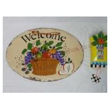 Welcome Slate Plaque & Lola Wall Pocket