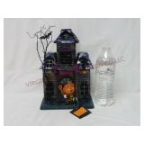 Halloween Tea Light Candle Metal House w Tag