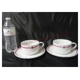 Vintage Over & Back Tea Cups & Saucers