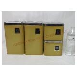 Mid Century Stacking Metal Canister Set