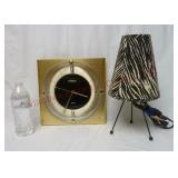 Waltham Wall Clock & Small Lamp ~ Both Power On
