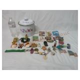 Large Enamel Cup of Magnets & Small Items