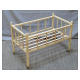 Vintage Wooden Doll Baby Bed ~ Measures 24" Long