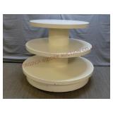 Round Tiered Rolling Display Shelves