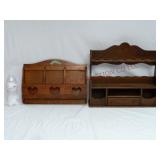 Vintage Wooden Bill & Key Holder & Spice Rack