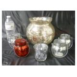 Mercury Glass Style Candle Holders