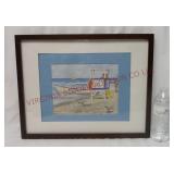 Ocean City N.J. Framed & Matted Print