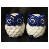 Blue & White Hoot Owl Salt & Pepper Set