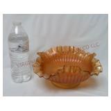 Fenton Stippled Rays Carnival Glass Bowl