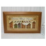 Bless Our Nest Primitive Style Framed Art