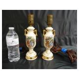 Vintage Courting Couple Lamps ~ 11" Tall