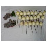 Christmas Sugar Beaded Fruit ~ Grapes & Pears