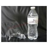 Daum France Arched Dolphin Sculpture Paperweight