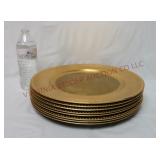Centrum Golden Leaf Acrylic Chargers ~ 8