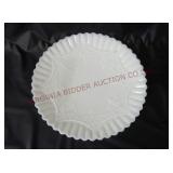 Vintage Milk Glass Dessert Plate ~ Beaded Design
