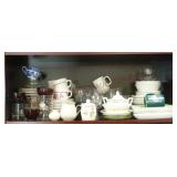 Shelf FULL of Glass & Porcelain ~ Everything Shown
