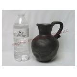 Oavaca Mexico Black Pottery Pitcher 6.5" tall