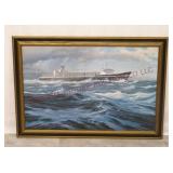 Vintage Sea-Land Commerce Steamship Canvas Print