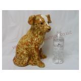 Vintage Ceramic Dog Statue / Figurine ~ 11.5" Tall