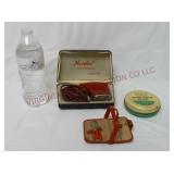 Vintage Norelco Razor, German Nail Set & Metal Tin