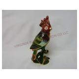 Enameled Metal & Rhinestone Parrot Trinket Box