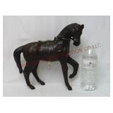 Vintage Leather & Paper Mache Horse ~ 11.5" tall