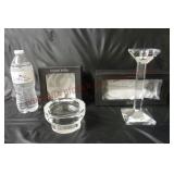 Oleg Cassini Crystal Pillar & Crystal Candlestick
