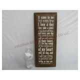 Lose A Dog, Piece of My Heart Wooden Sign