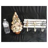 Hand Made Seashell Tree & Beach Coat / Hat Rack