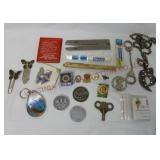 Clock Key, Pins, Pocket Mirror & More!!!