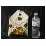 Italian Hand Painted Wall Pocket / Letter Holder