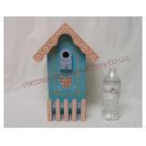 Hand Painted Decorative Bird House ~ 14" tall