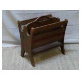 Vintage Wooden Magazine Rack / Holder