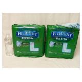 Fit Right Extra Briefs Unisex Large ~ 2 Partial Pk