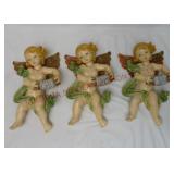 Vintage Wall Hanging Cherubs ~ Set of 3 ~ Italy