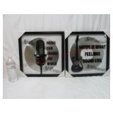 Music Framed Pictures ~ 15-3/8" Square ~ Set of 2