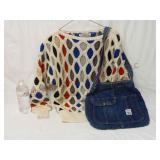 1980s Nannell Womens M Sweater & Jean Purse